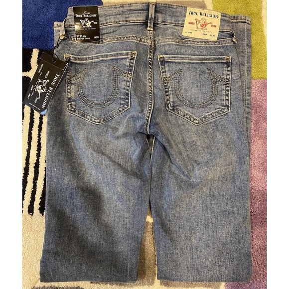Vintage True Religion Stella Jeans NWT Womens Size 26 X 30 $159 Skinny Mid Rise - Picture 1 of 7